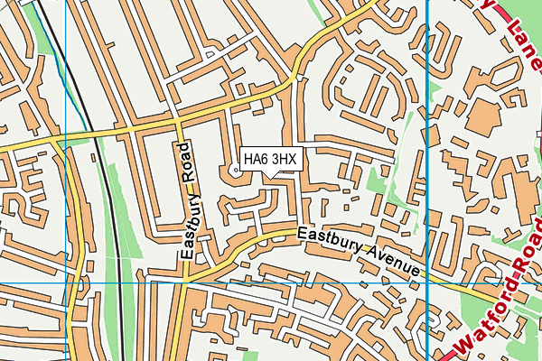 HA6 3HX map - OS VectorMap District (Ordnance Survey)