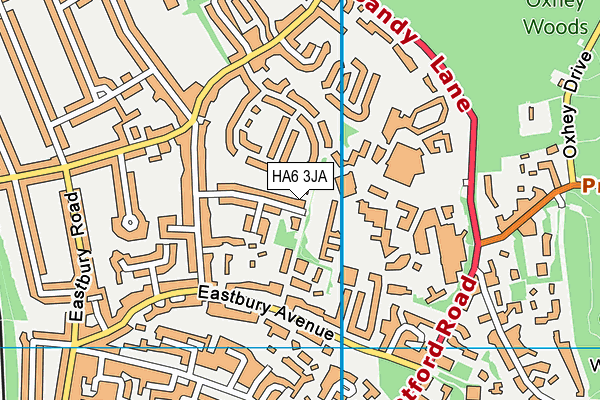 HA6 3JA map - OS VectorMap District (Ordnance Survey)
