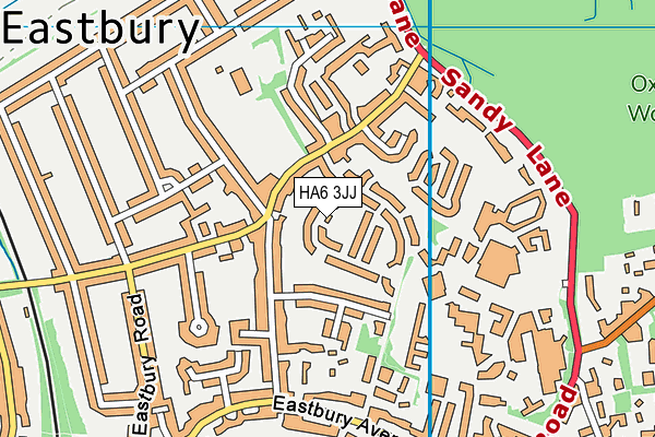 HA6 3JJ map - OS VectorMap District (Ordnance Survey)