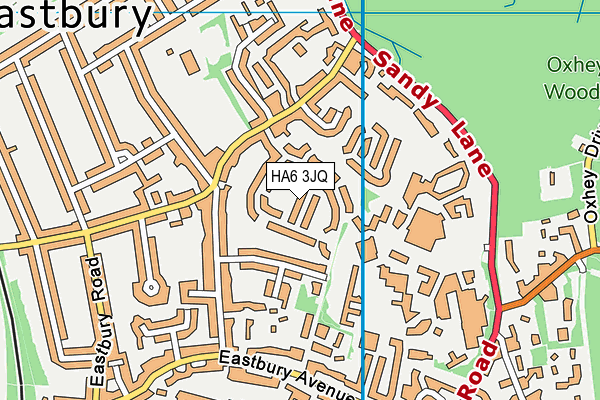 HA6 3JQ map - OS VectorMap District (Ordnance Survey)