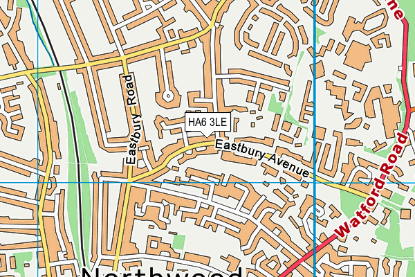 HA6 3LE map - OS VectorMap District (Ordnance Survey)