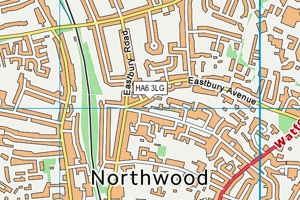 HA6 3LG map - OS VectorMap District (Ordnance Survey)