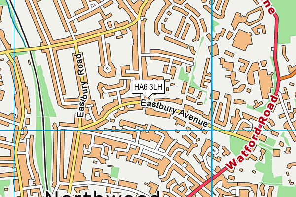 HA6 3LH map - OS VectorMap District (Ordnance Survey)