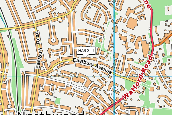 HA6 3LJ map - OS VectorMap District (Ordnance Survey)