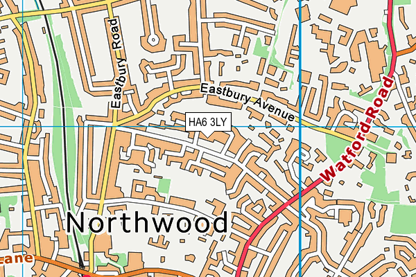 HA6 3LY map - OS VectorMap District (Ordnance Survey)