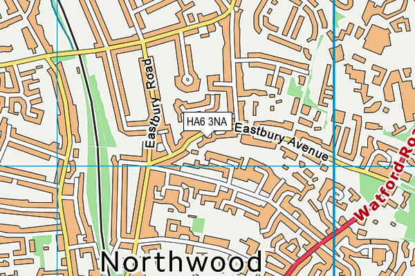 HA6 3NA map - OS VectorMap District (Ordnance Survey)