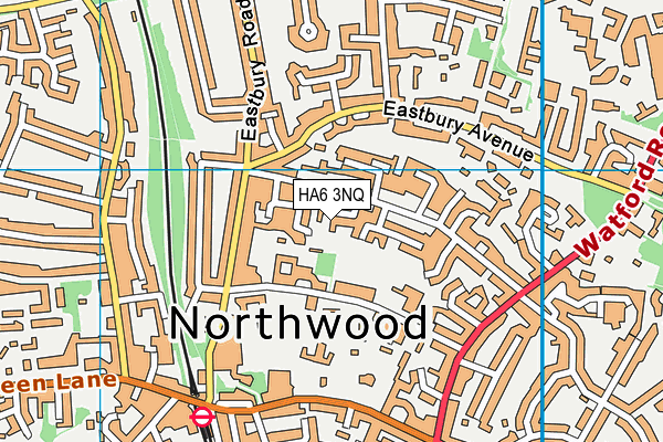 HA6 3NQ map - OS VectorMap District (Ordnance Survey)