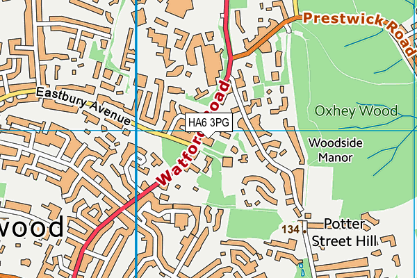 HA6 3PG map - OS VectorMap District (Ordnance Survey)