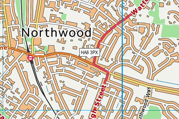 HA6 3PX map - OS VectorMap District (Ordnance Survey)