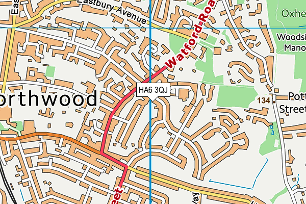 Map of FOXHILL NORTHWOOD LTD at district scale