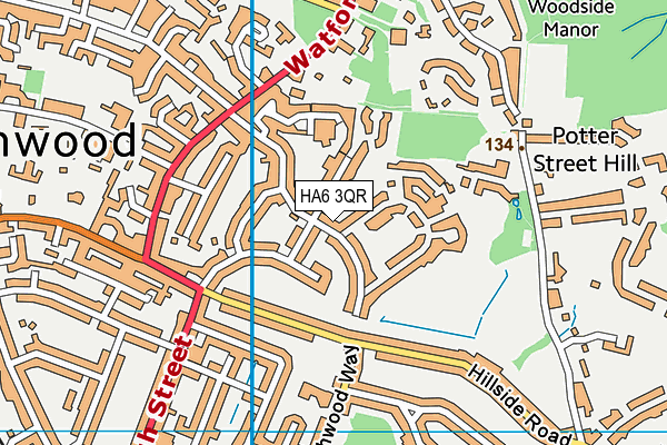 HA6 3QR map - OS VectorMap District (Ordnance Survey)