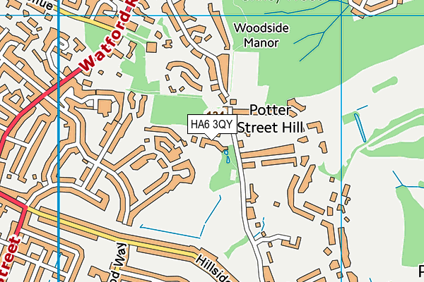 St Johns School (Northwood) map (HA6 3QY) - OS VectorMap District (Ordnance Survey)