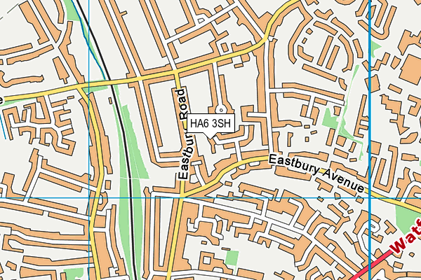 HA6 3SH map - OS VectorMap District (Ordnance Survey)