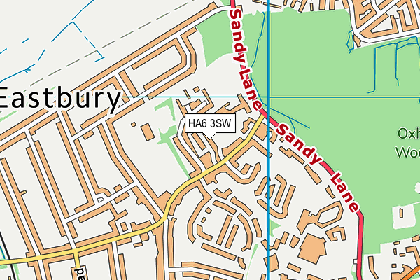HA6 3SW map - OS VectorMap District (Ordnance Survey)