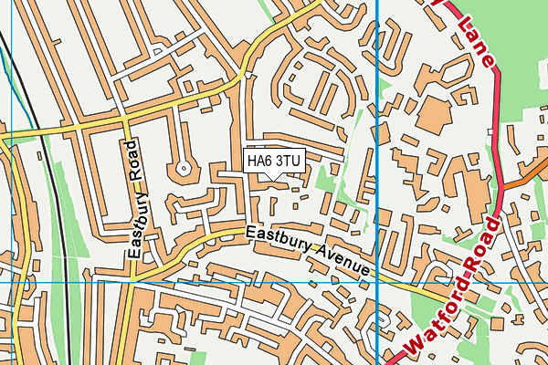 HA6 3TU map - OS VectorMap District (Ordnance Survey)