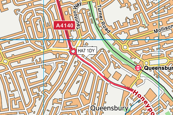 HA7 1DY map - OS VectorMap District (Ordnance Survey)