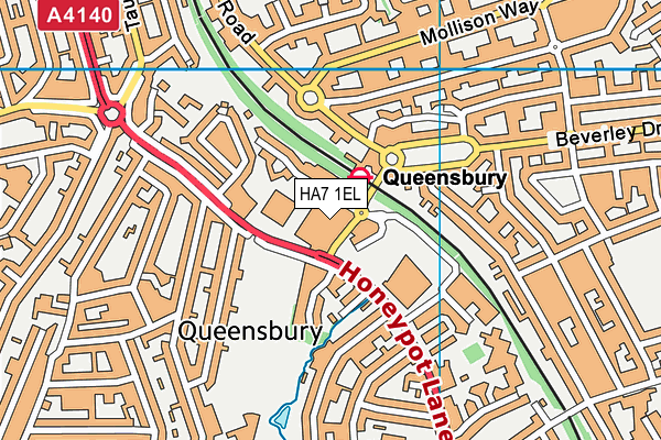 HA7 1EL map - OS VectorMap District (Ordnance Survey)