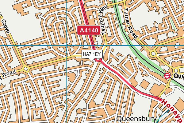 HA7 1EY map - OS VectorMap District (Ordnance Survey)