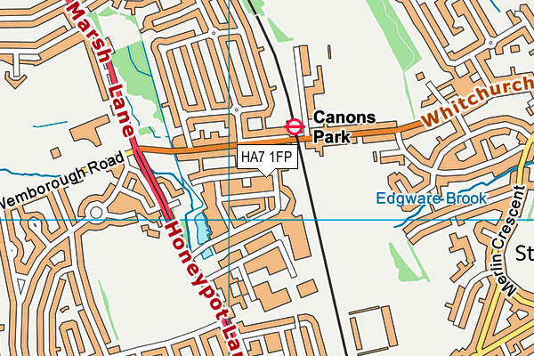 HA7 1FP map - OS VectorMap District (Ordnance Survey)