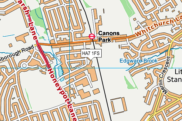 HA7 1FS map - OS VectorMap District (Ordnance Survey)