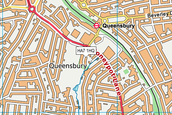 Queensbury Park map (HA7 1HQ) - OS VectorMap District (Ordnance Survey)