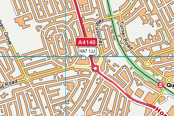 HA7 1JJ map - OS VectorMap District (Ordnance Survey)