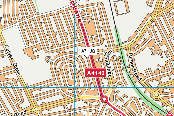 HA7 1JQ map - OS VectorMap District (Ordnance Survey)