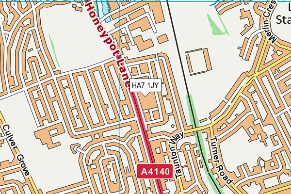 HA7 1JY map - OS VectorMap District (Ordnance Survey)