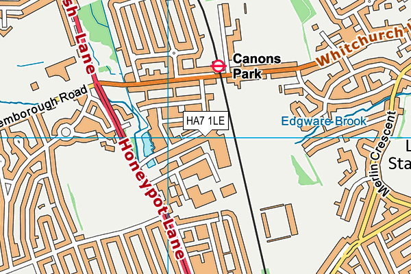 HA7 1LE map - OS VectorMap District (Ordnance Survey)