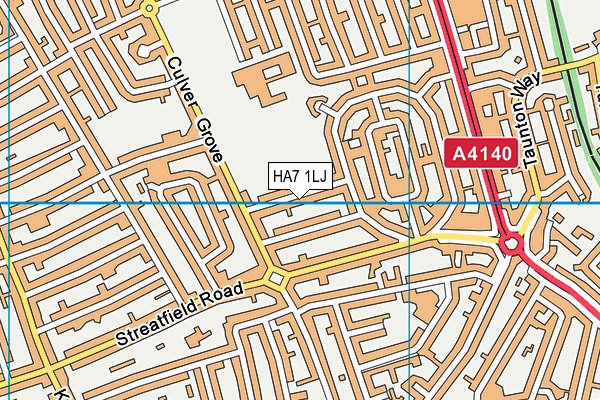 HA7 1LJ map - OS VectorMap District (Ordnance Survey)