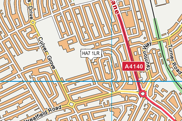 HA7 1LR map - OS VectorMap District (Ordnance Survey)