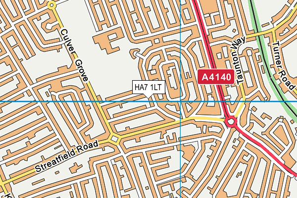 HA7 1LT map - OS VectorMap District (Ordnance Survey)
