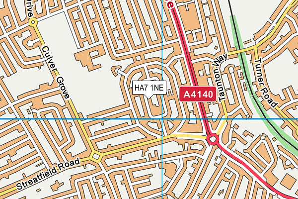 HA7 1NE map - OS VectorMap District (Ordnance Survey)