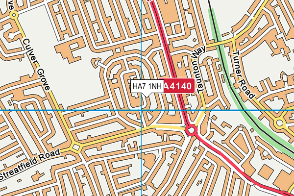 HA7 1NH map - OS VectorMap District (Ordnance Survey)