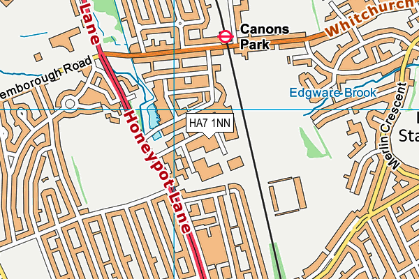 HA7 1NN map - OS VectorMap District (Ordnance Survey)