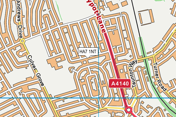 HA7 1NT map - OS VectorMap District (Ordnance Survey)