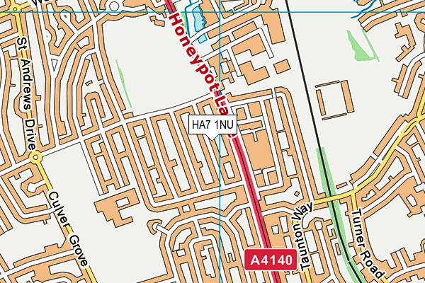 HA7 1NU map - OS VectorMap District (Ordnance Survey)
