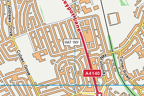 HA7 1NY map - OS VectorMap District (Ordnance Survey)