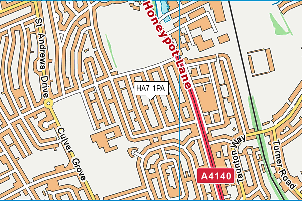 HA7 1PA map - OS VectorMap District (Ordnance Survey)