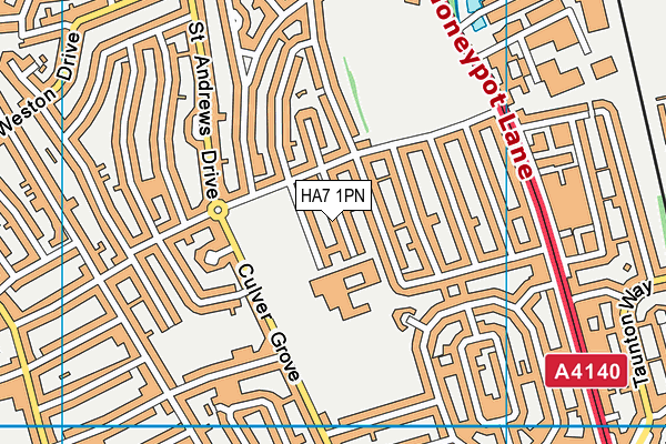 HA7 1PN map - OS VectorMap District (Ordnance Survey)