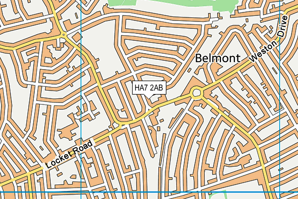 HA7 2AB map - OS VectorMap District (Ordnance Survey)