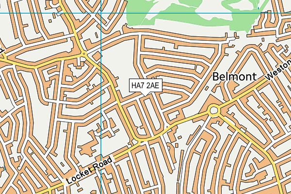 HA7 2AE map - OS VectorMap District (Ordnance Survey)
