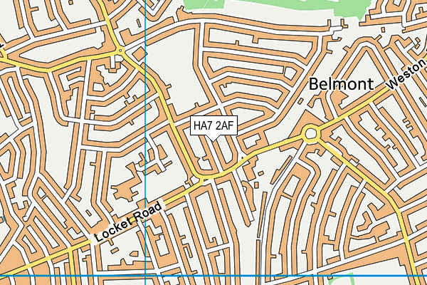 HA7 2AF map - OS VectorMap District (Ordnance Survey)