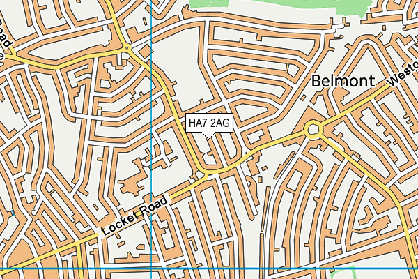 HA7 2AG map - OS VectorMap District (Ordnance Survey)