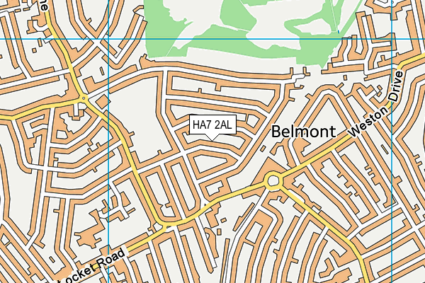 HA7 2AL map - OS VectorMap District (Ordnance Survey)