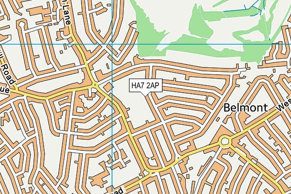 HA7 2AP map - OS VectorMap District (Ordnance Survey)