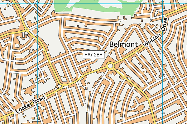 HA7 2BH map - OS VectorMap District (Ordnance Survey)