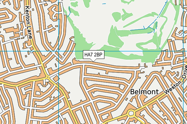 HA7 2BP map - OS VectorMap District (Ordnance Survey)