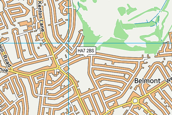 HA7 2BS map - OS VectorMap District (Ordnance Survey)