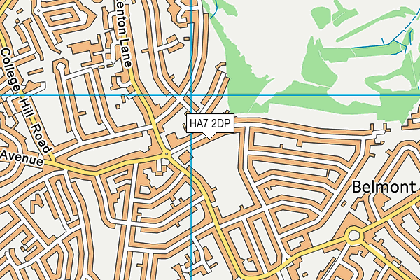 HA7 2DP map - OS VectorMap District (Ordnance Survey)